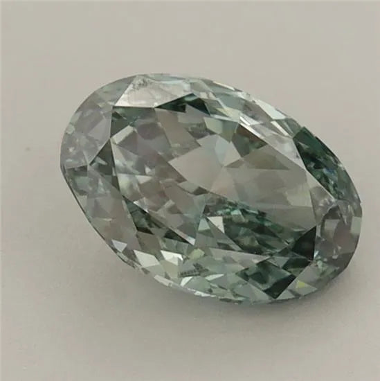 1.12ct Oval Lab Grown Diamond (Colour Fancy Intense Green, Clarity VS1, IGI Certified)