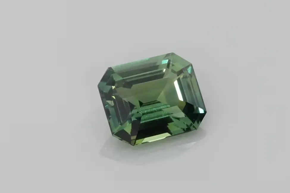 1.36ct Emerald Natural Sapphire (Colour Teal, Clarity Eye Clean, Cut Faceted)