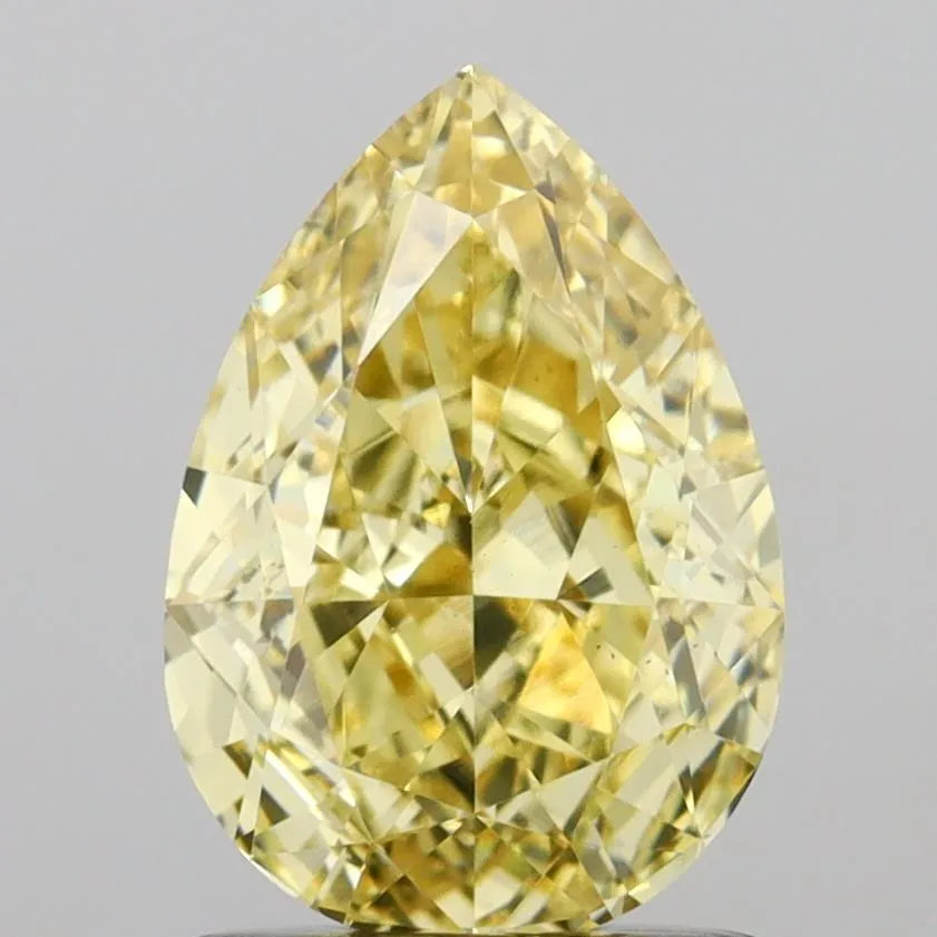 1.51ct Pear Lab Grown Diamond (Colour Fancy Yellow, Clarity VS1, IGI Certified)