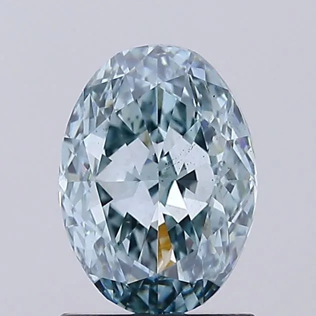Oval Lab Grown Diamond (Colour Fancy Intense Blue Green