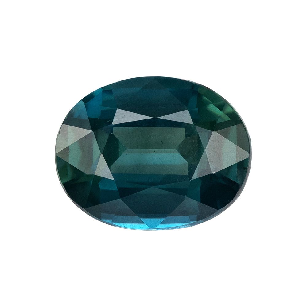 1.74ct Oval Natural Sapphire (Colour Teal, Clarity Slightly Included, Cut Faceted)