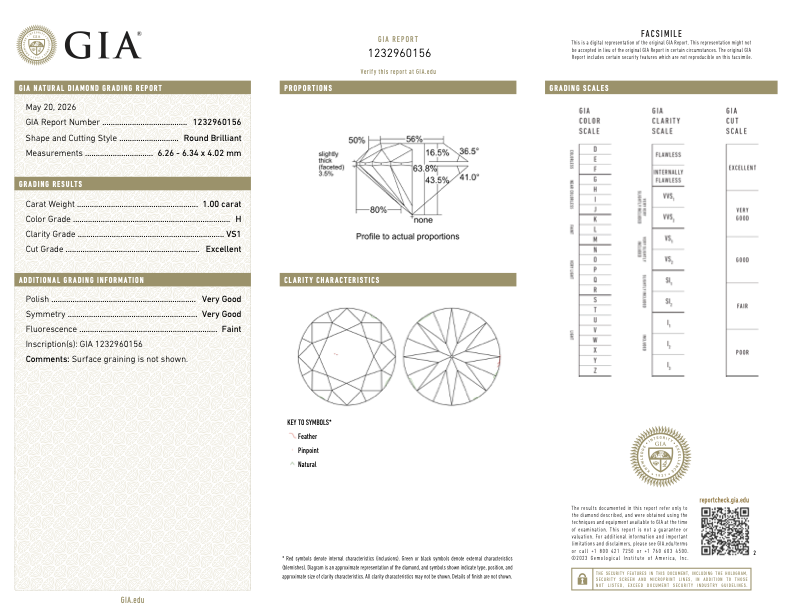 Anya - 1.00ct Round Natural Diamond