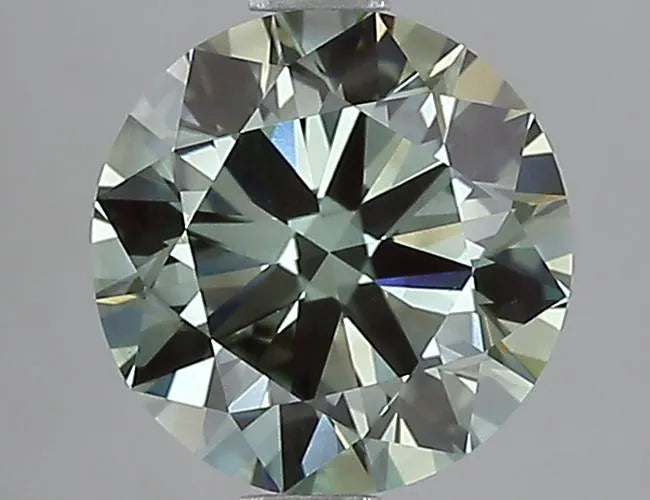 2.00ct Round Lab Grown Diamond (Colour Fancy Intense Green, Clarity VVS2, Cut EX, IGI Certified)