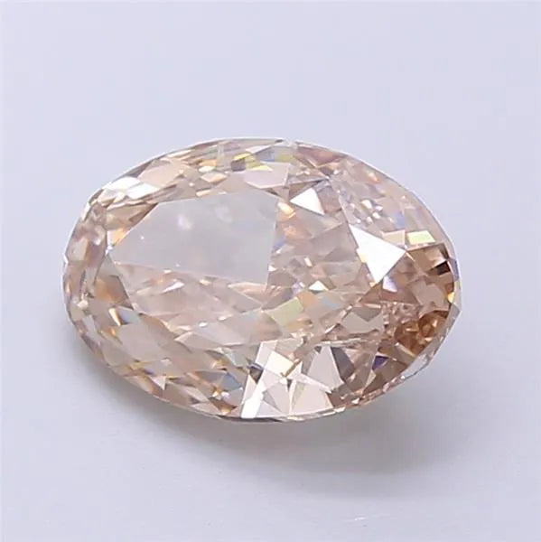 2.01ct Oval Lab Grown Diamond (Colour Fancy Light Brown, Clarity VVS2, IGI Certified)