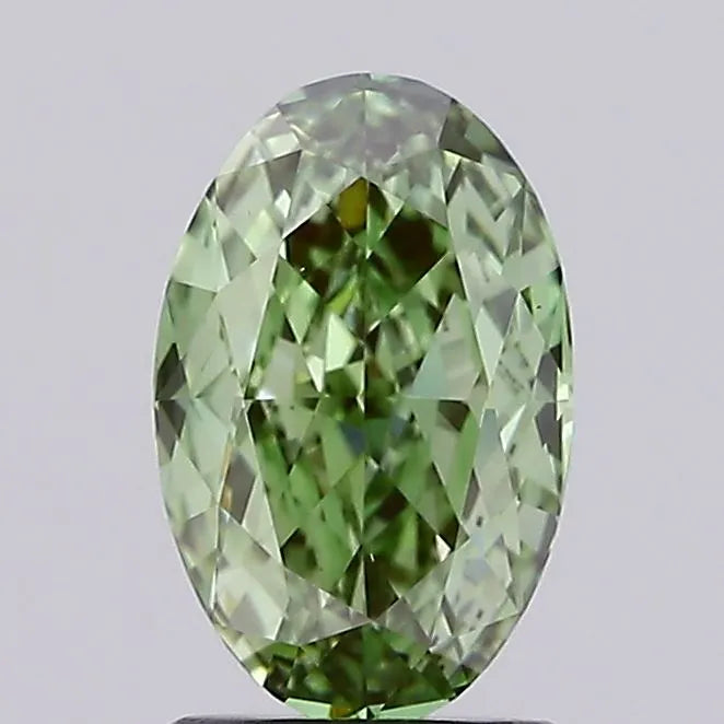 2.01ct Oval Lab Grown Diamond (Colour Fancy Vivid Green, Clarity VS1, IGI Certified)