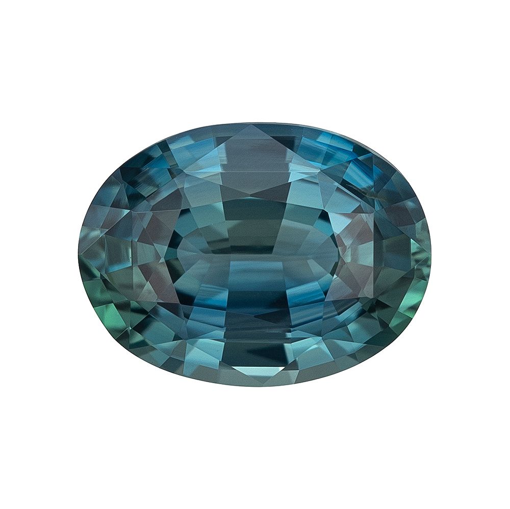 2.01ct Oval Natural Sapphire (Colour Teal, Clarity Slightly Included, Cut Faceted)