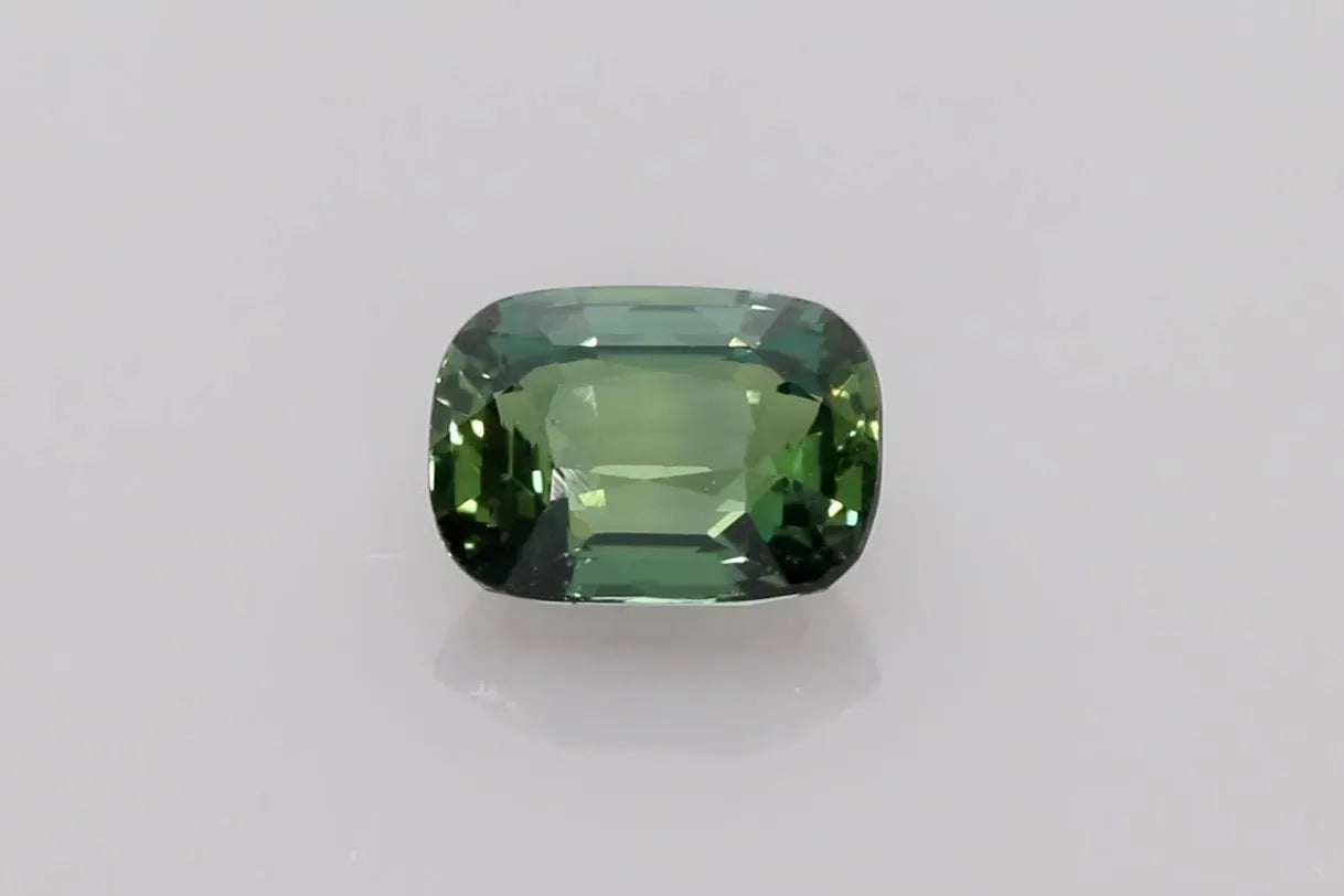 2.05ct Cushion Natural Sapphire (Colour Green, Clarity Eye Clean, Cut Faceted)