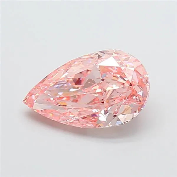2.74ct Pear Lab Grown Diamond (Colour Fancy Vivid Pink, Clarity VVS2, IGI Certified)