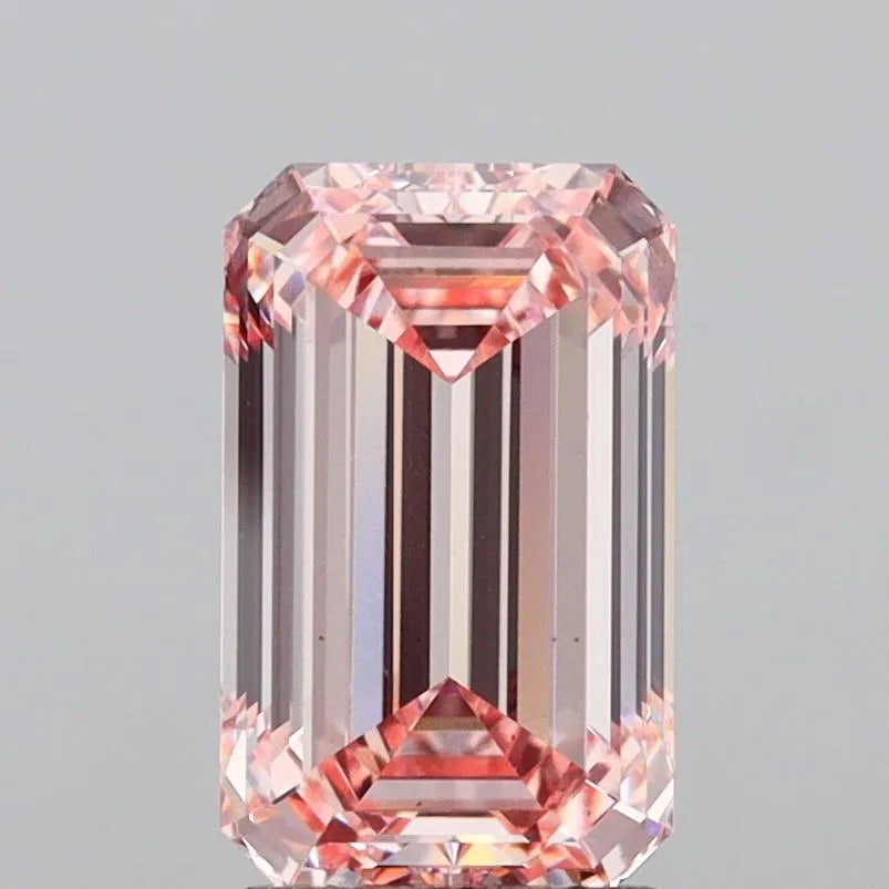 3.00ct Emerald Lab Grown Diamond (Colour Fancy Intense Pink, Clarity VS1, IGI Certified)