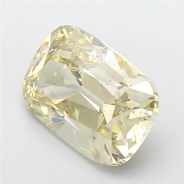 3.64ct Cushion brilliant Lab Grown Diamond (Colour Fancy Light Yellow, Clarity VS2, IGI Certified)