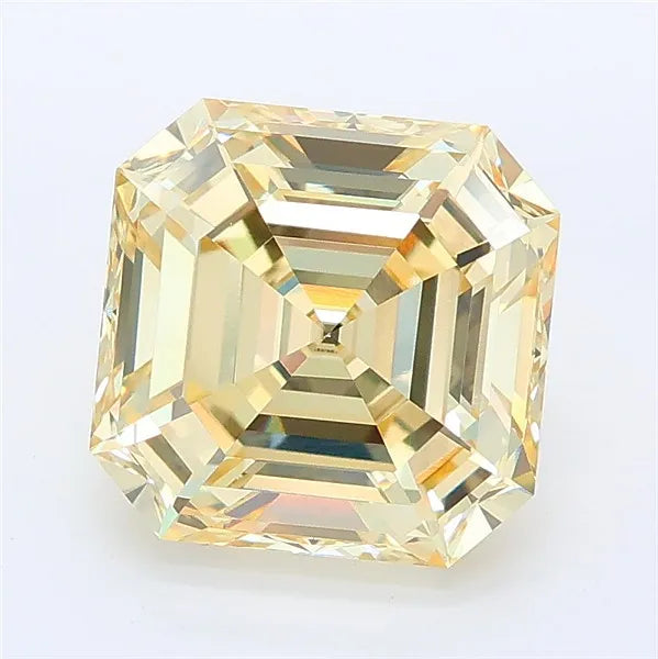 3.74ct Asscher Lab Grown Diamond (Colour Fancy Light Yellow, Clarity VVS2, IGI Certified)