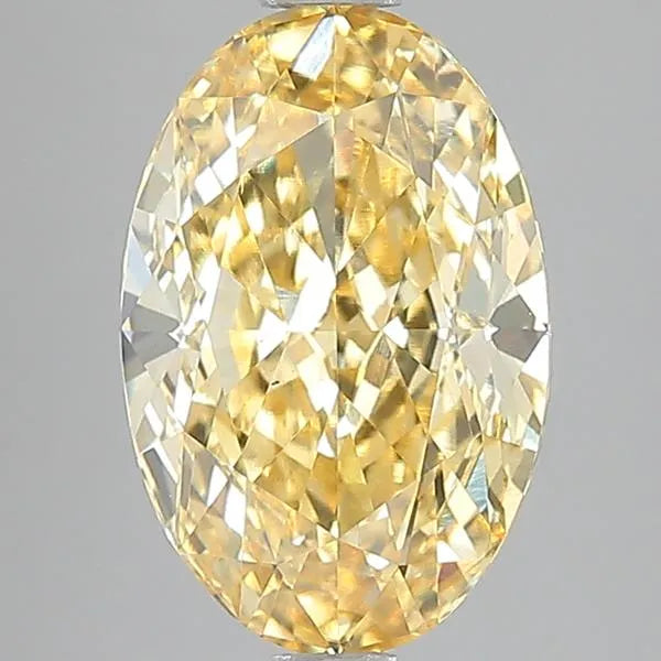 4.03ct Oval Lab Grown Diamond (Colour Fancy Intense Yellow, Clarity VS1, IGI Certified)