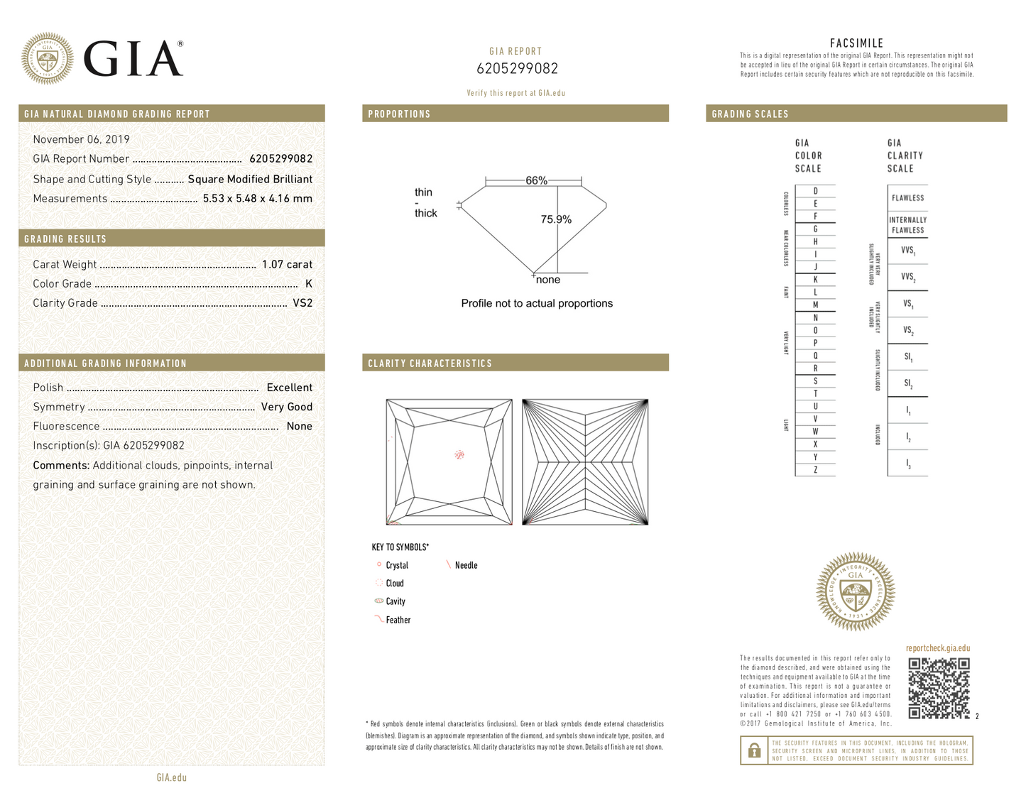 Isabella - 1.07ct Princess Cut Natural Diamond