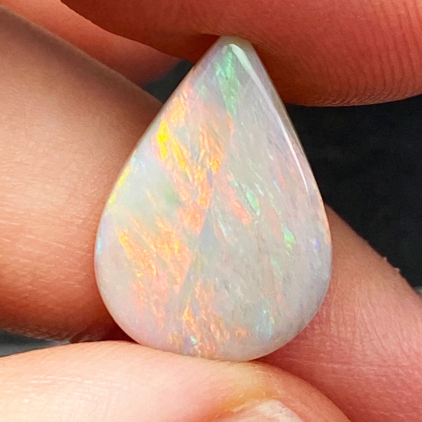 7.53ct Pear Natural Opal (Colour White, Clarity Eye Clean, Cut Faceted)