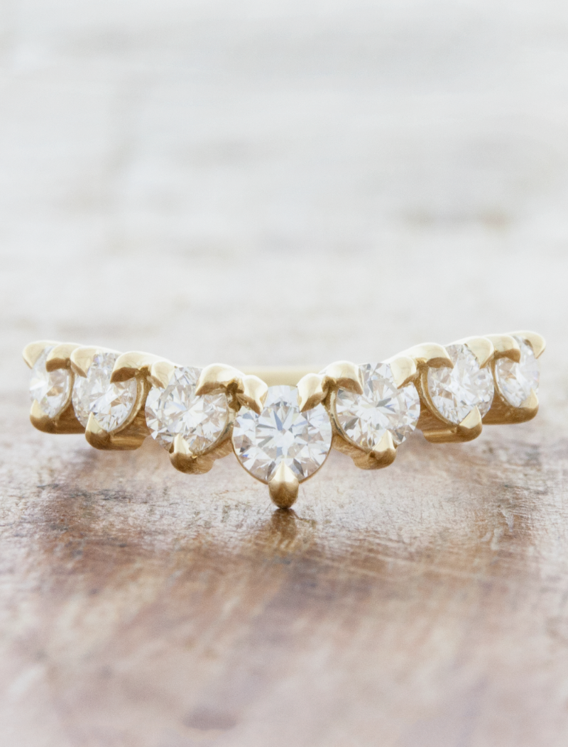 caption:Custom claw prongs in 14k yellow gold