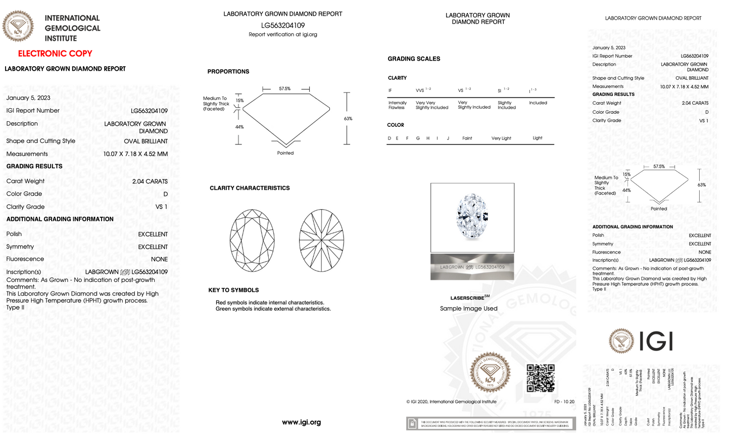 Elle - 2.04ct Oval Lab Grown Diamond