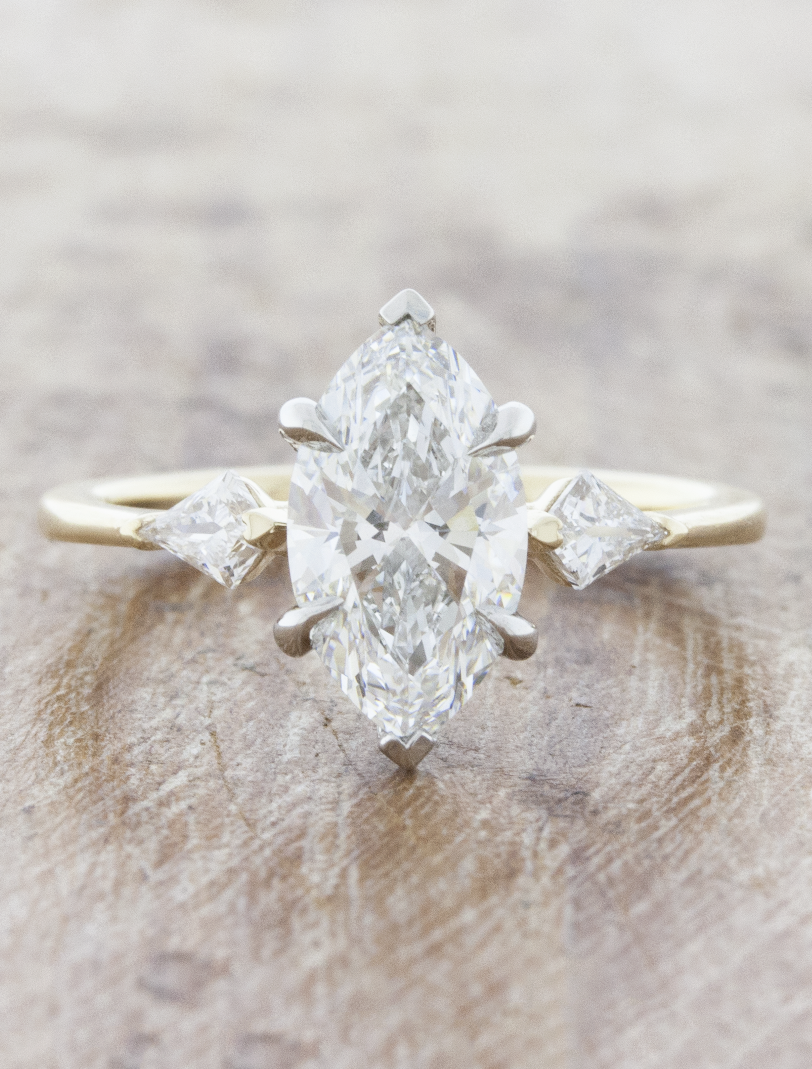 Marquise with side best sale stones