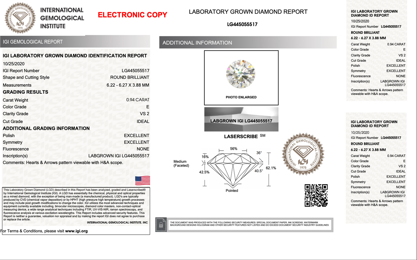 Adelia - 0.94ct Lab Grown Diamond