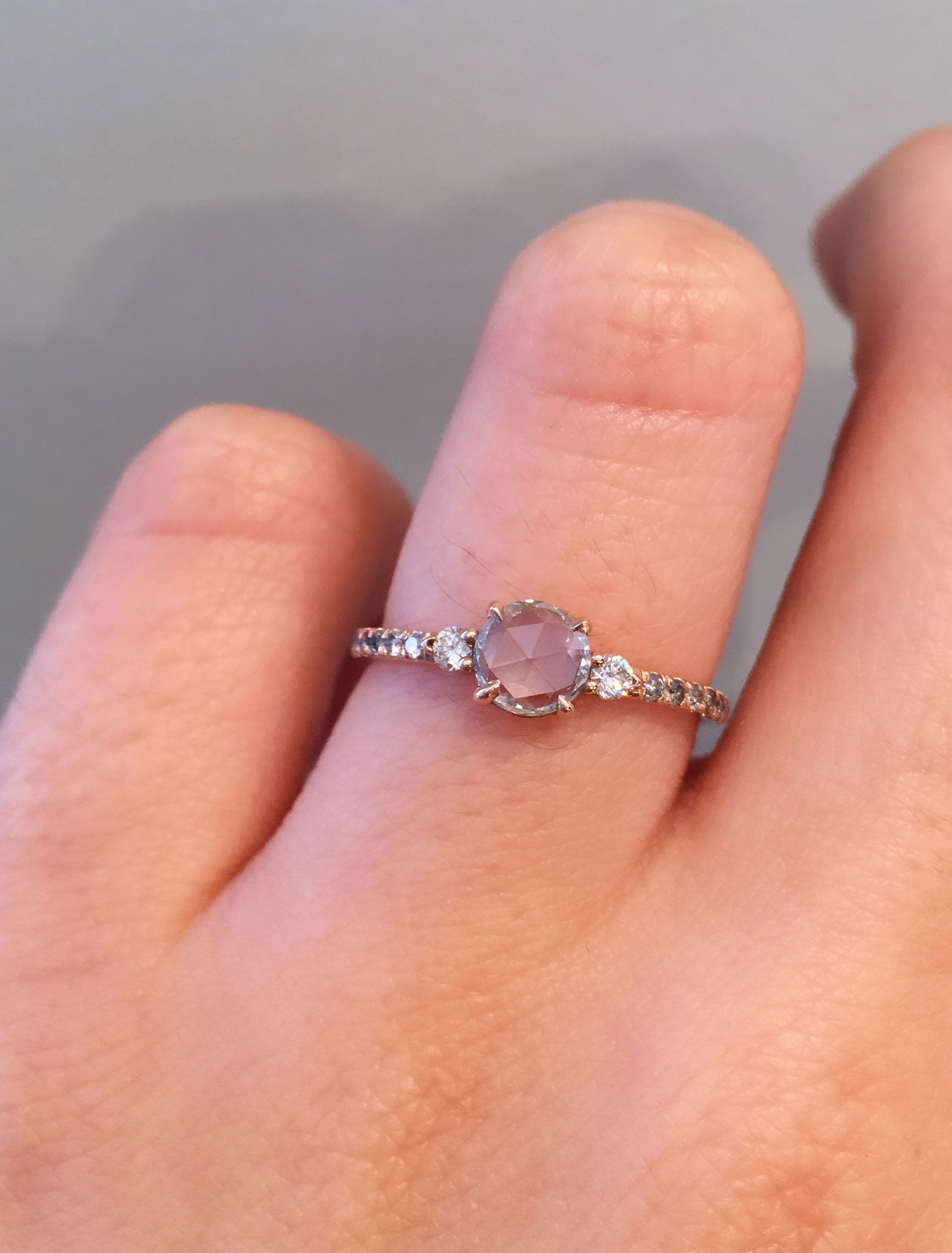 Pink rose cut diamond Clearance