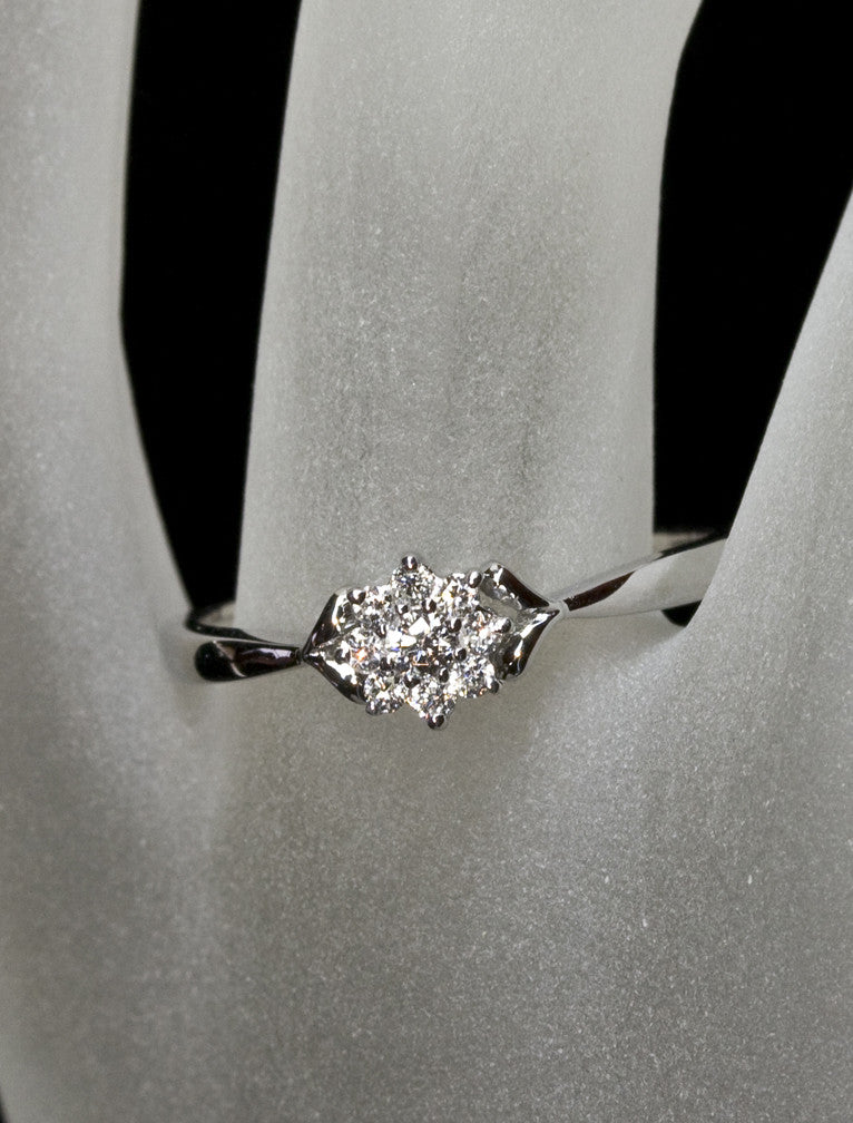 Diamond Cluster Engagement Ring