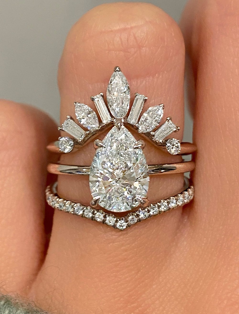 caption:Shown with Isla and Helena wedding bands