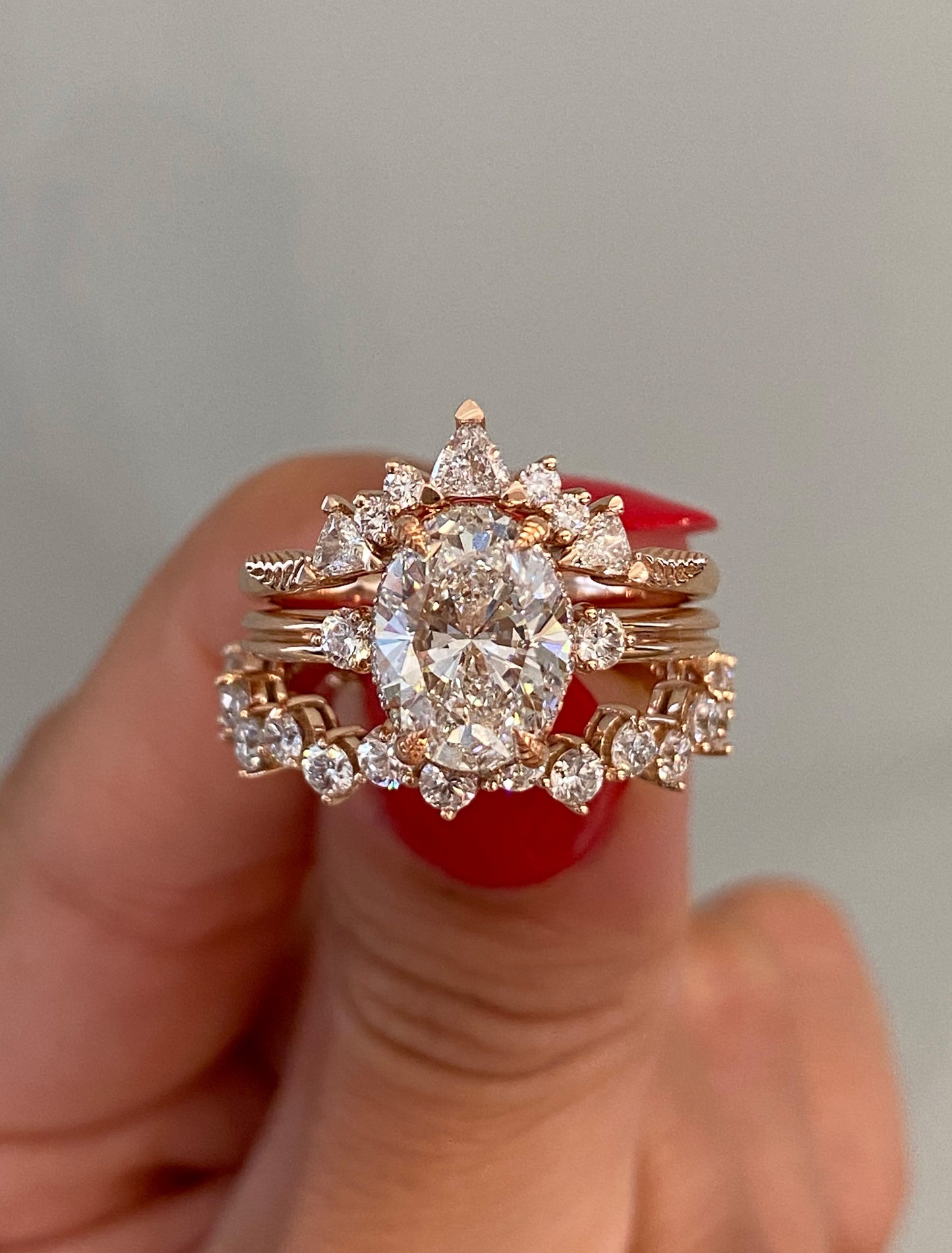 caption:Shown with Kya and Avalis wedding bands