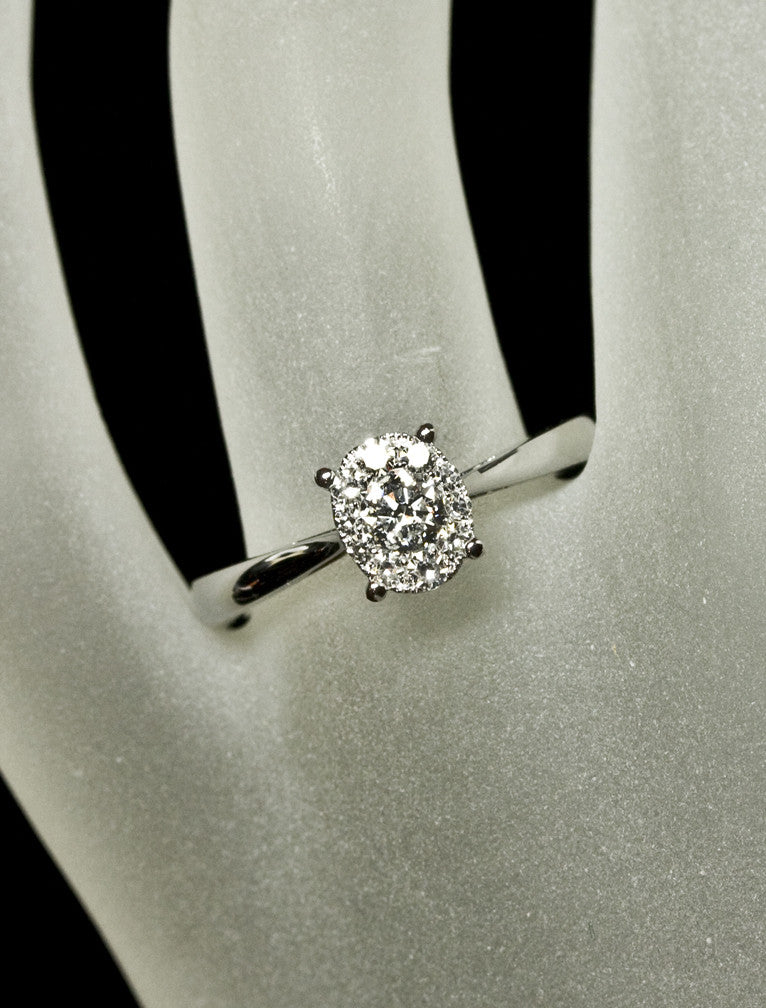 Diamond Cluster Engagement Ring