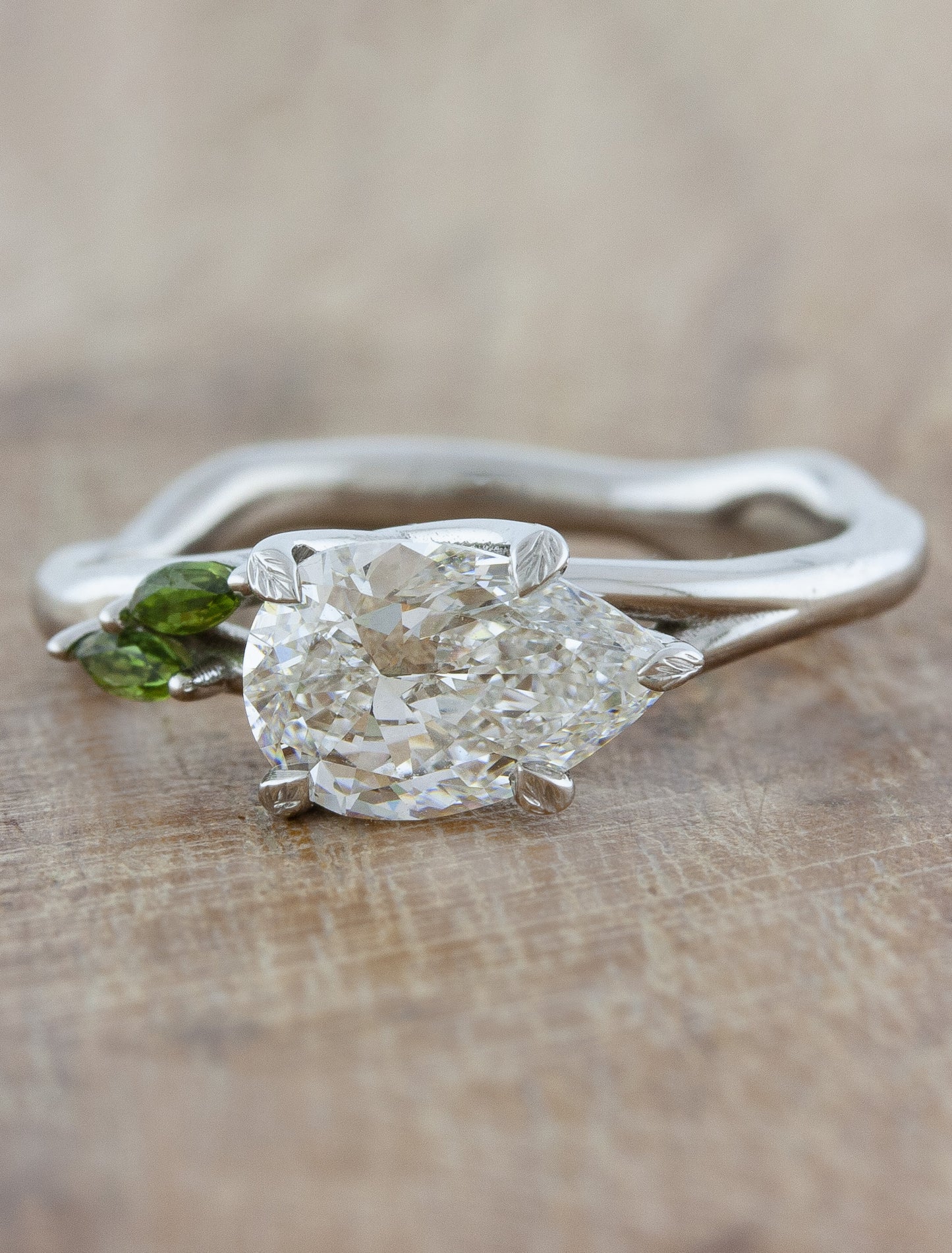 caption:Shown with 1.20ct pear diamond in platinum