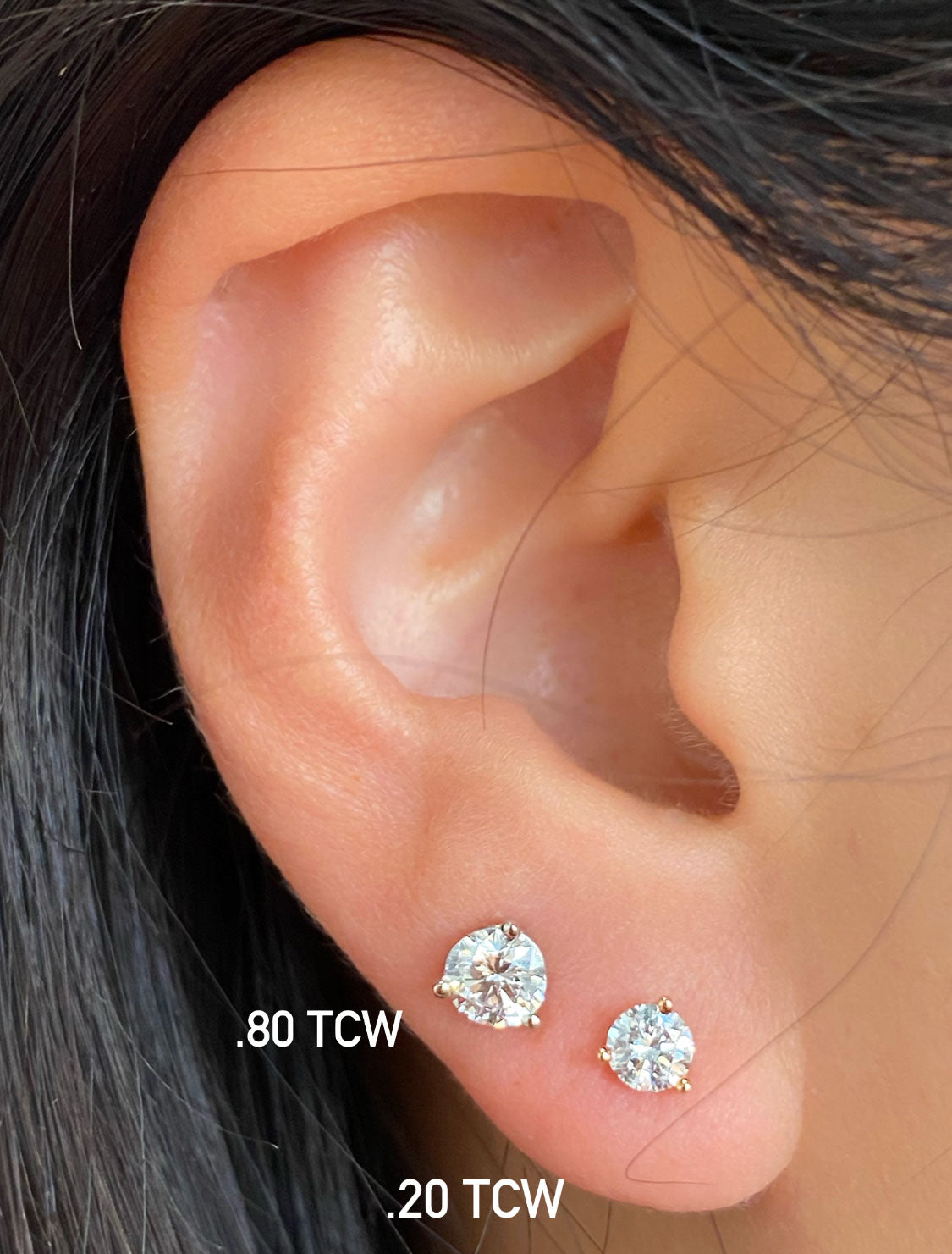 diamond ear studs