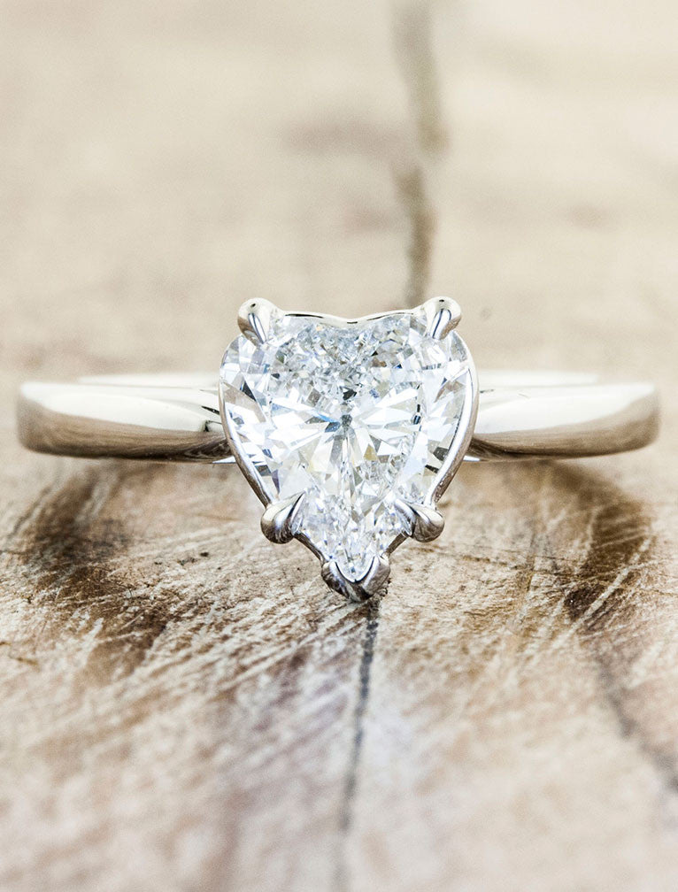 Carrie: Heart-Shaped Diamond Engagement Ring Ken Dana Design
