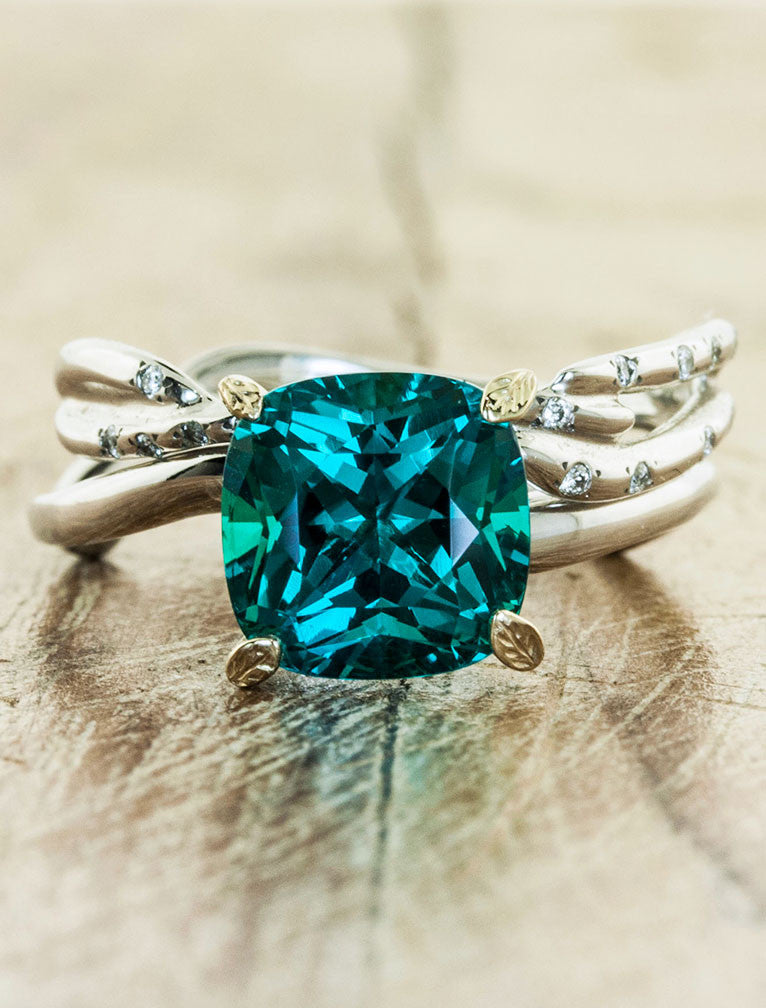 caption:Stacked with Selene wedding band