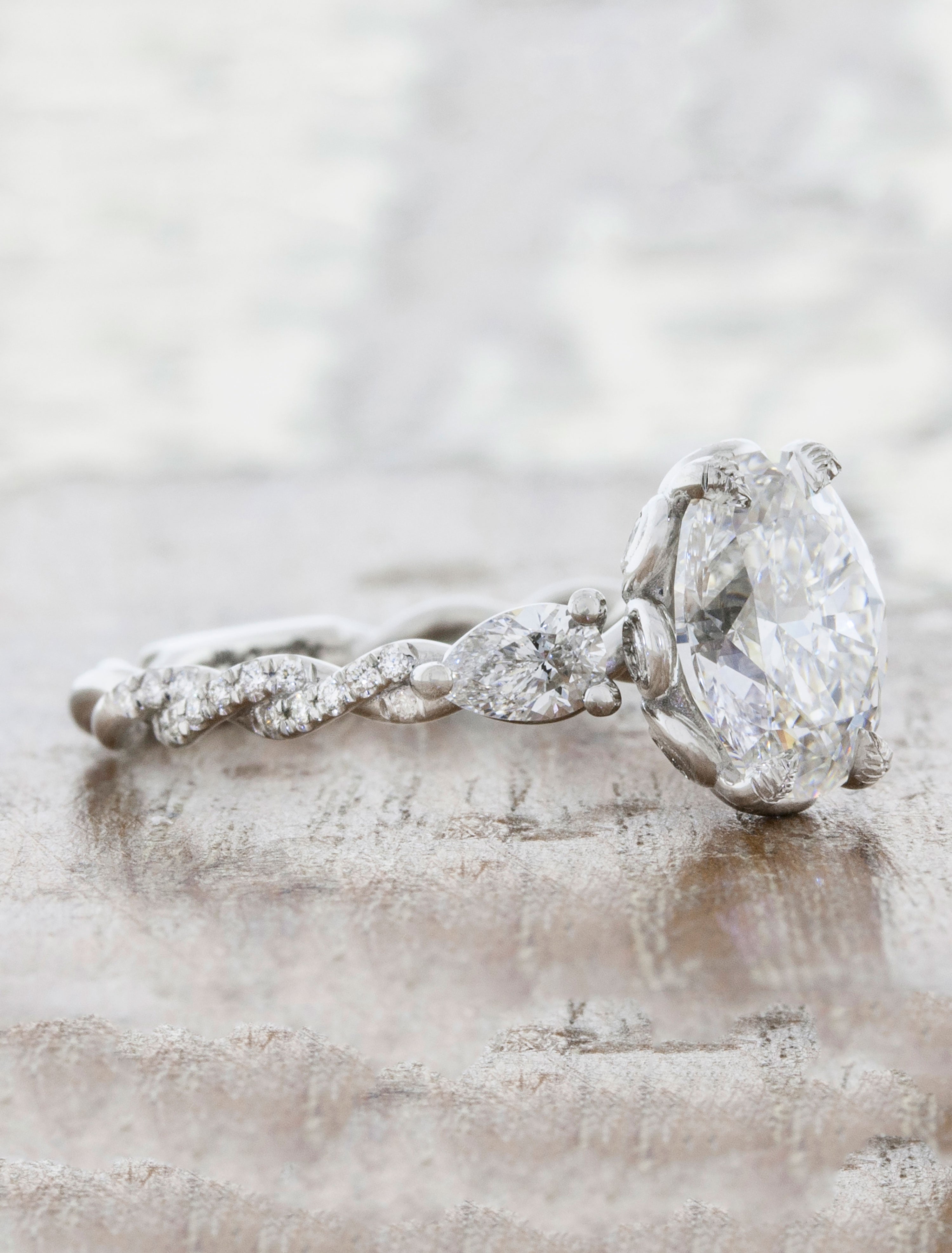 Platinum Twisted Engagement Ring