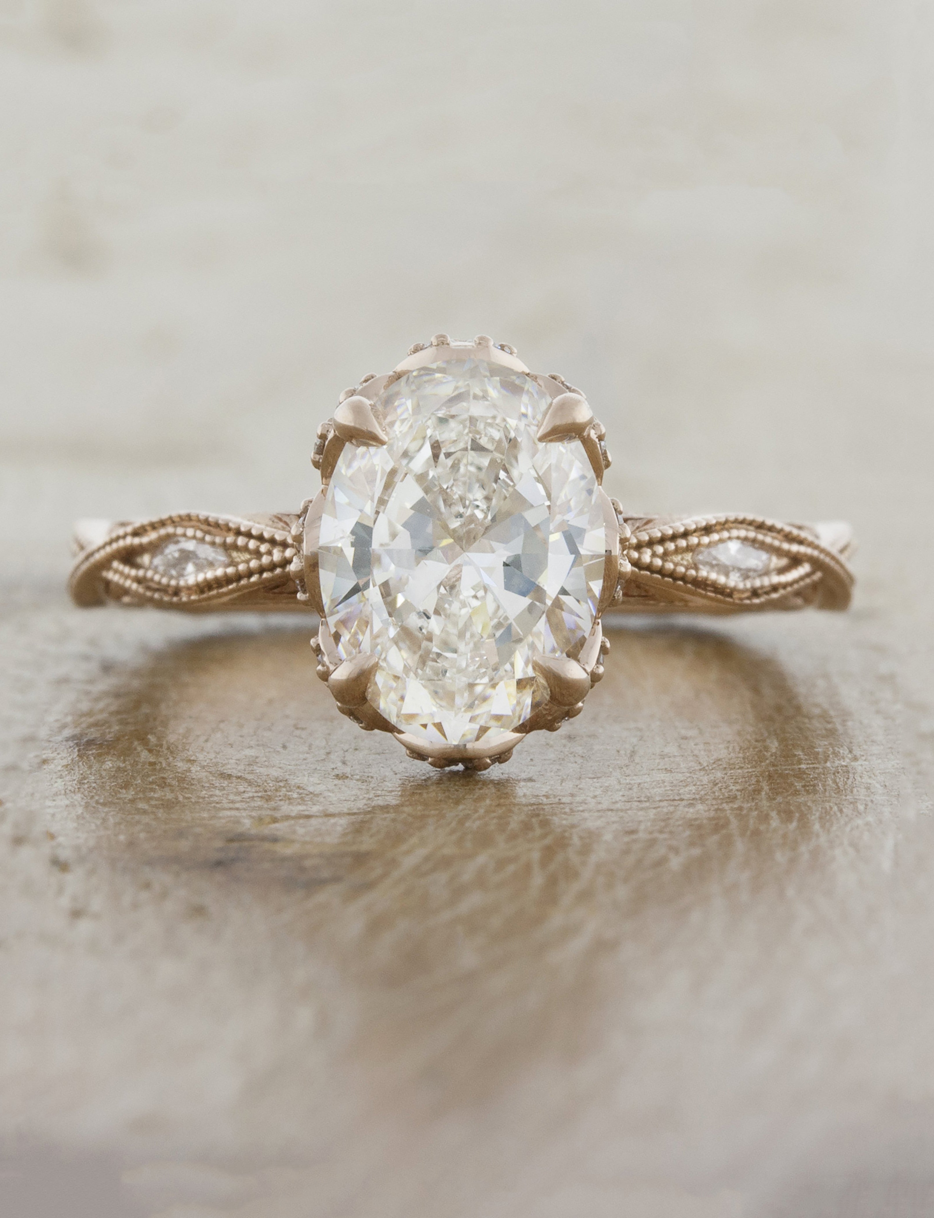 gangpad Geliefde Portret Odessi: Oval Diamond Vintage Inspired Engagement Ring | Ken & Dana
