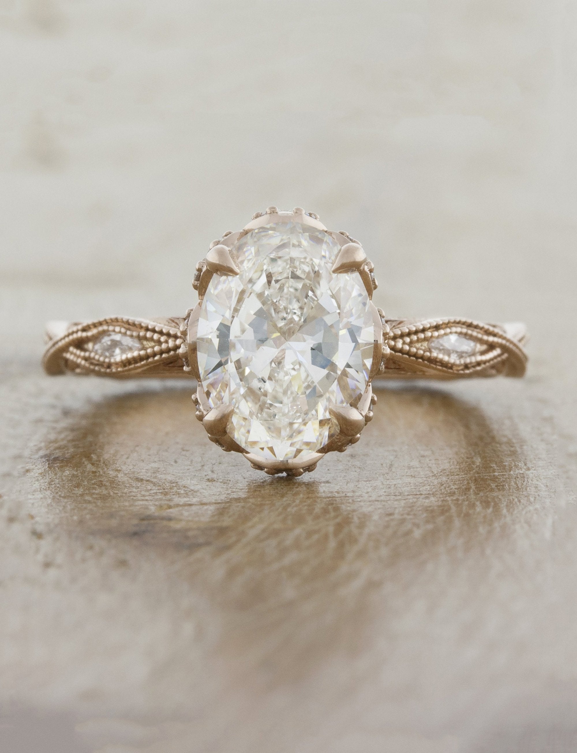 Odessi: Oval Diamond Vintage Inspired Engagement Ring Ken Dana