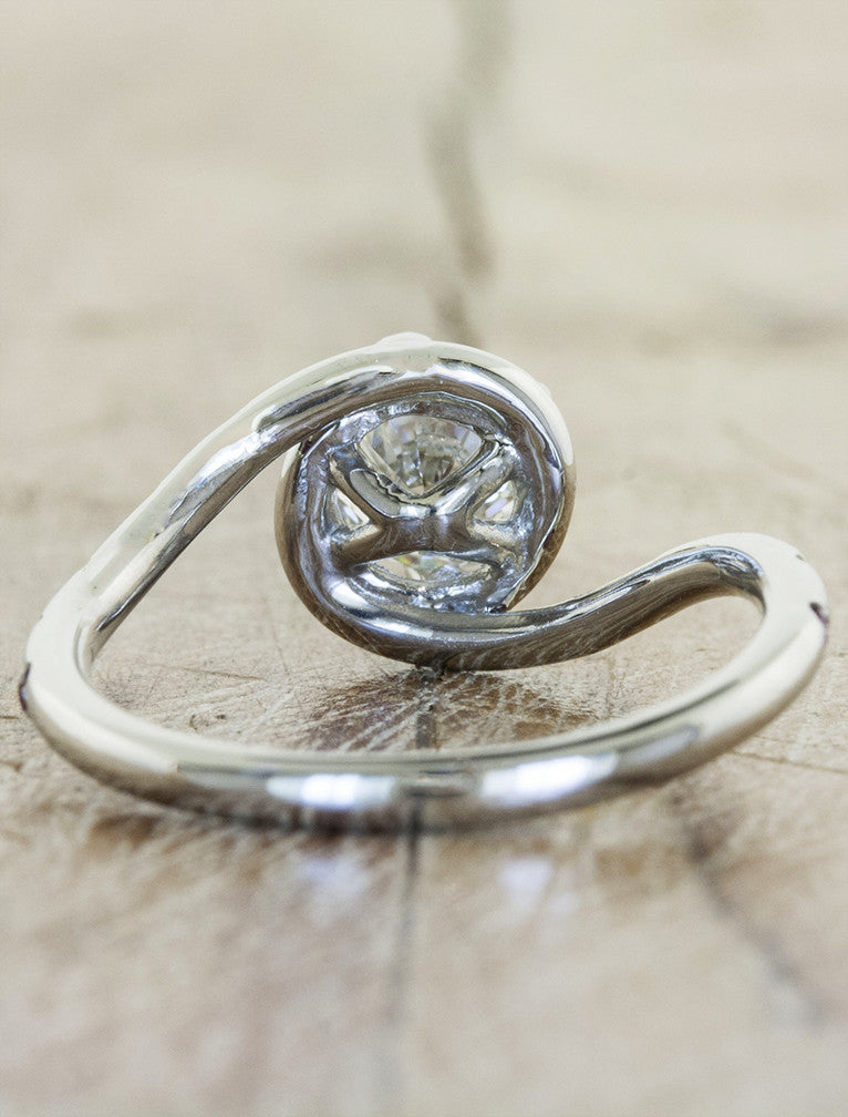 asymmetrical band engagement ring