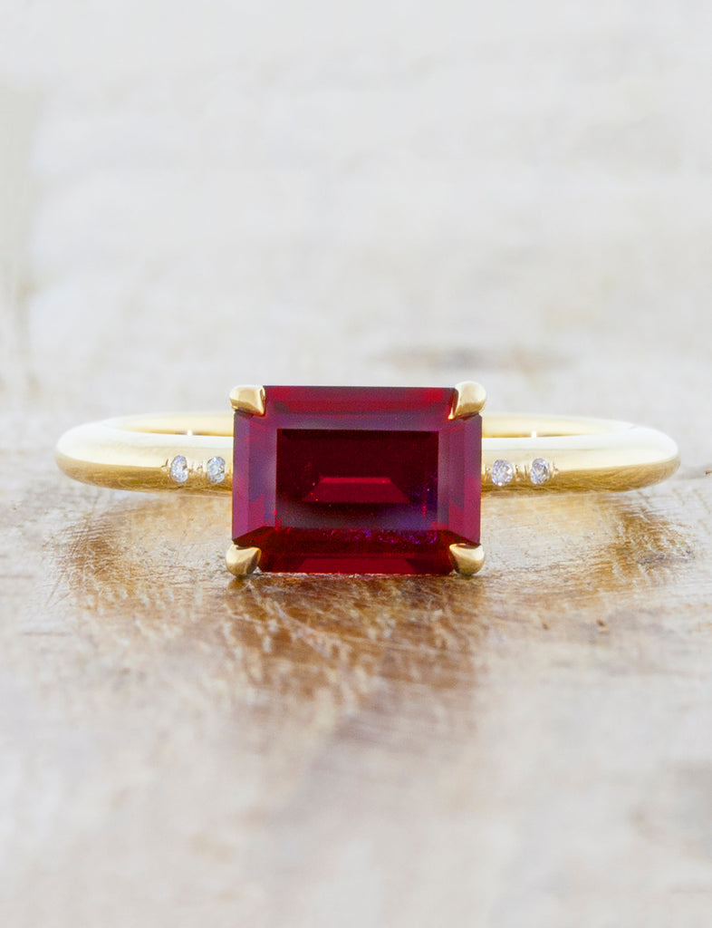 caption:Customized with a Ruby, and added diamond accents