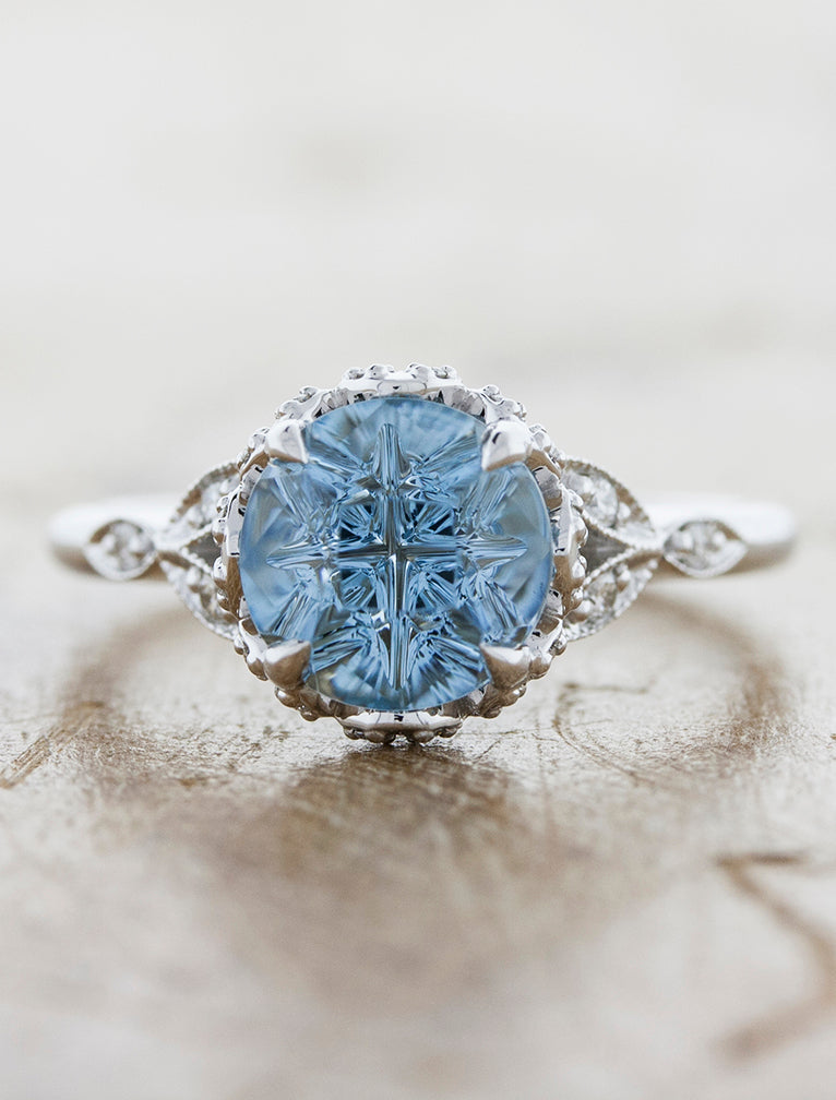 Shelby: Unique Aquamarine Engagement Ring Ken Dana Design