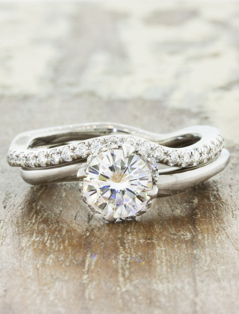 caption:Stacked with Novella engagement ring