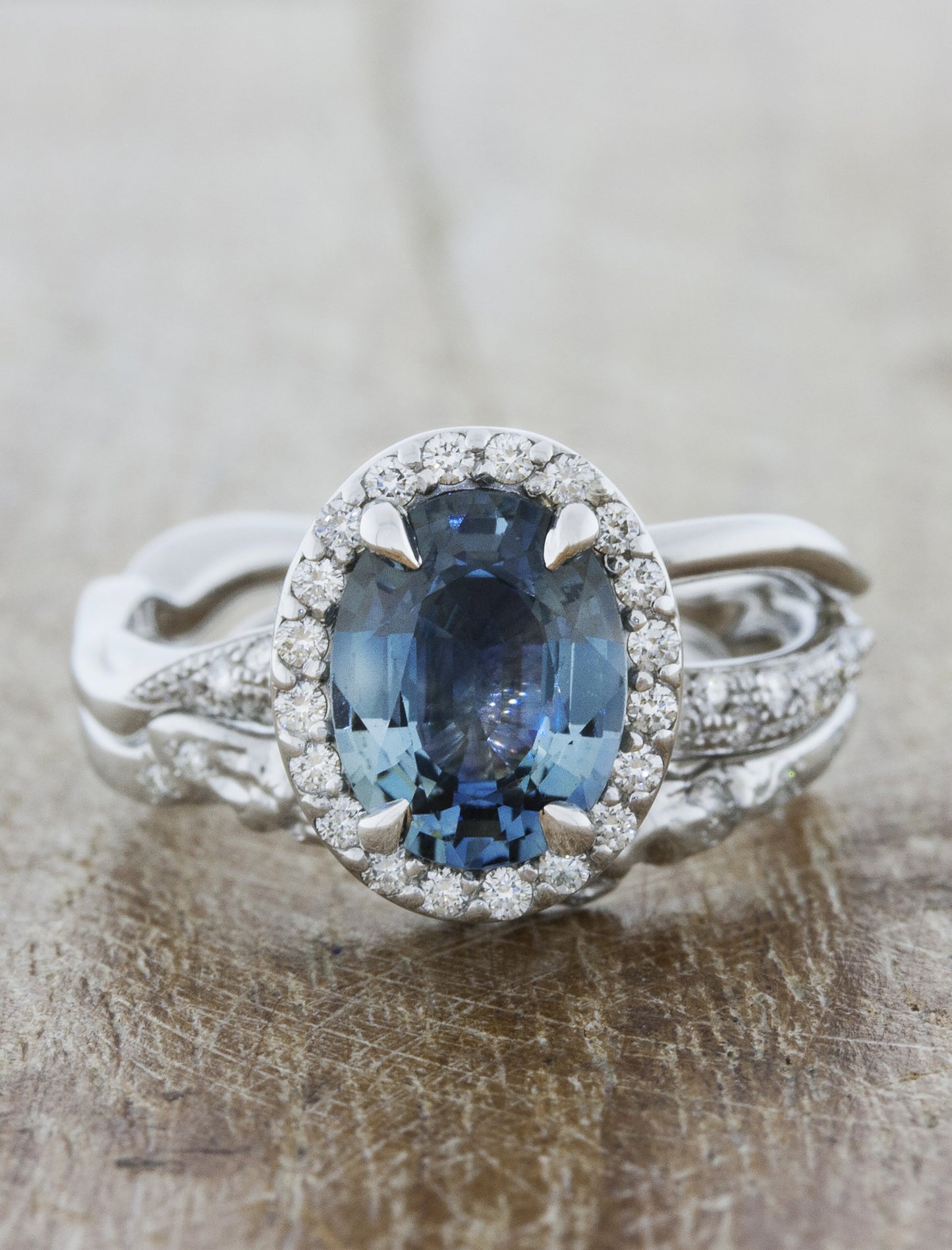 caption:Paired with Haley engagement ring in platinum