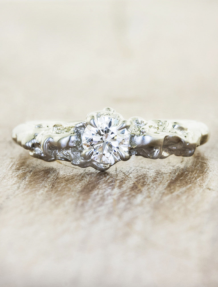 Sienna: Sculptural Organic Diamond Engagement Ring Ken Dana