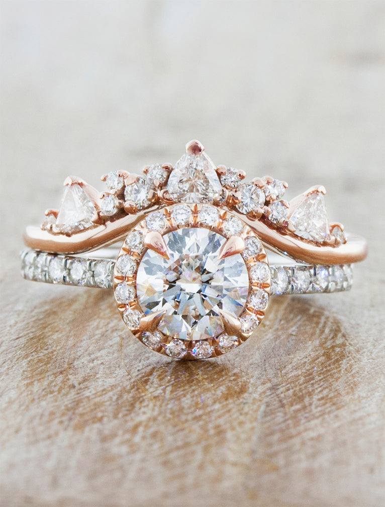 caption:Stacked with Tempest wedding band