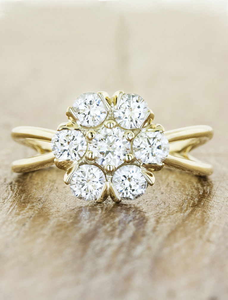 Flower shaped diamond Clearance