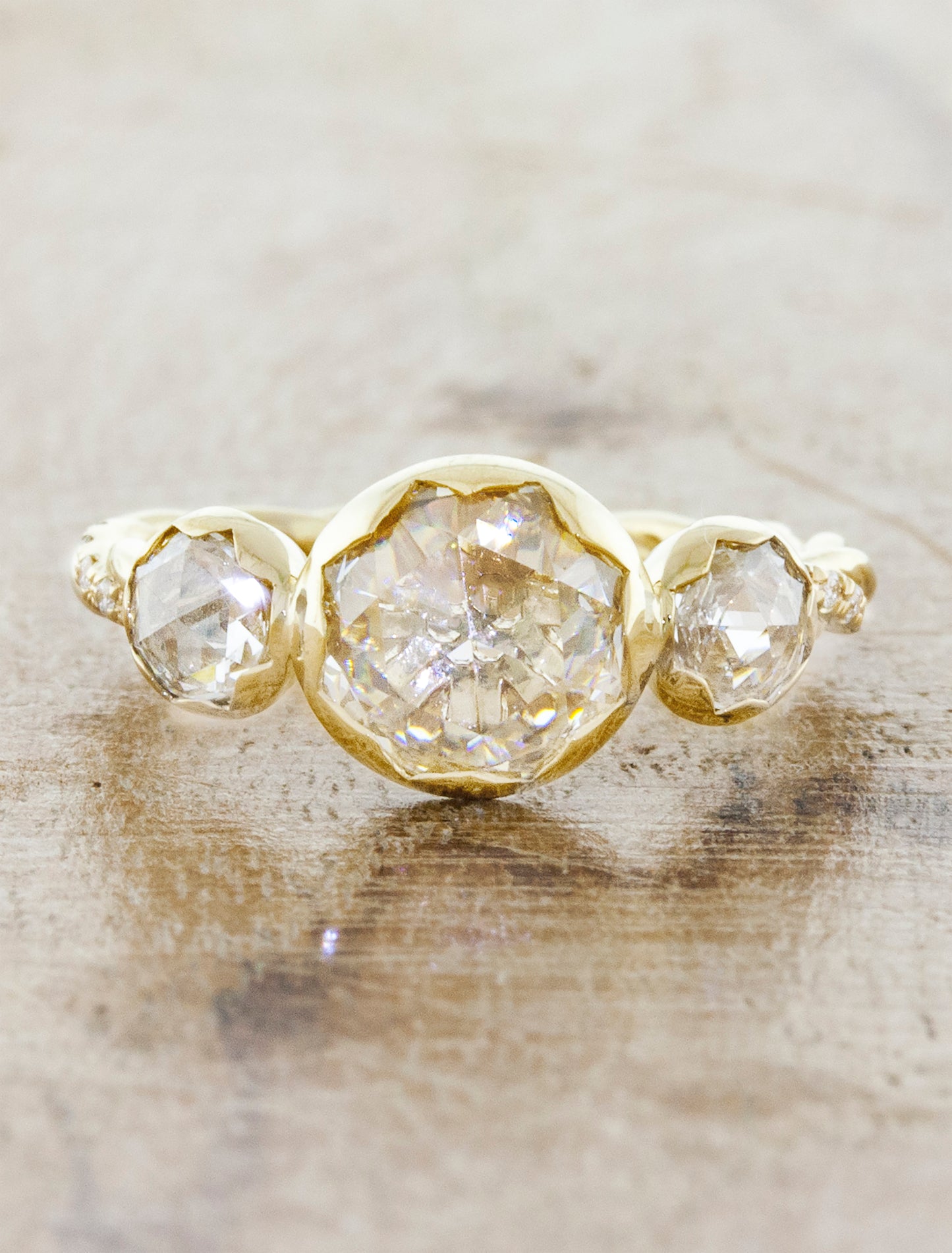 caption:Customized with larger diamond in 14k yellow gold