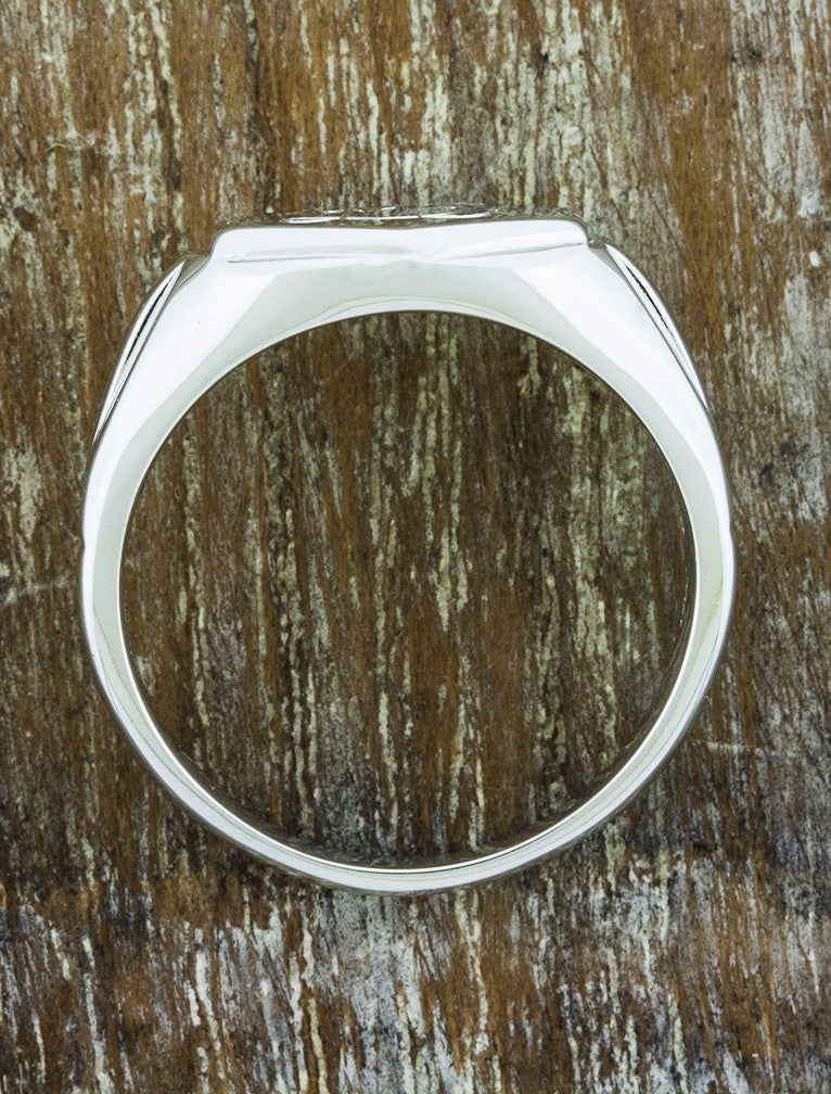 customized wedding band with initial