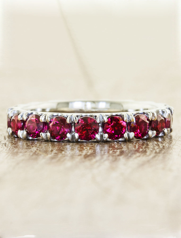 caption:Customized with rubies in platinum