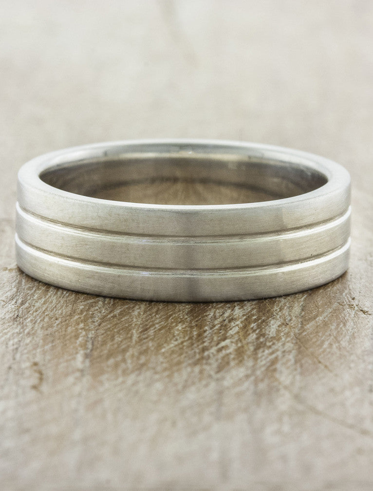 classic men's 5.5m channel wedding ring