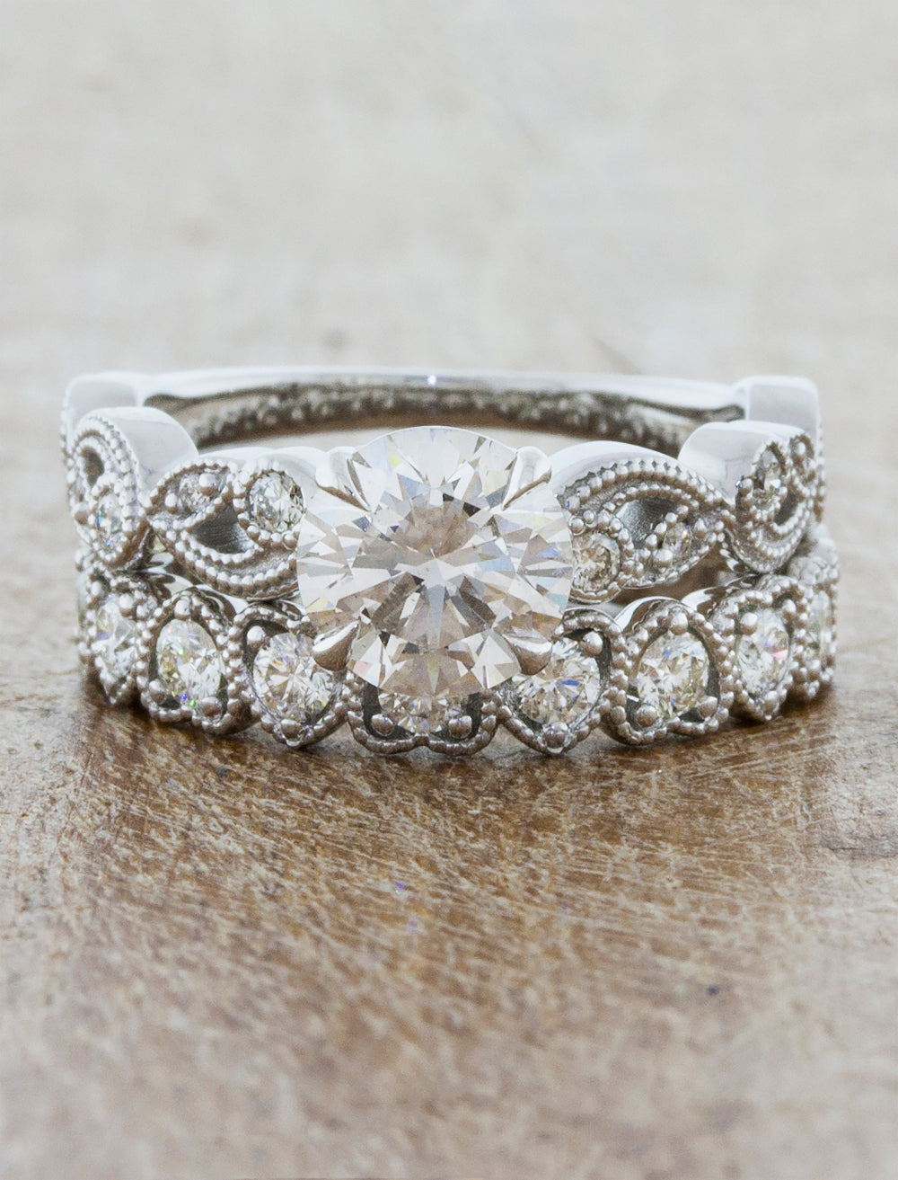 caption:Stacked with Brandee engagement ring