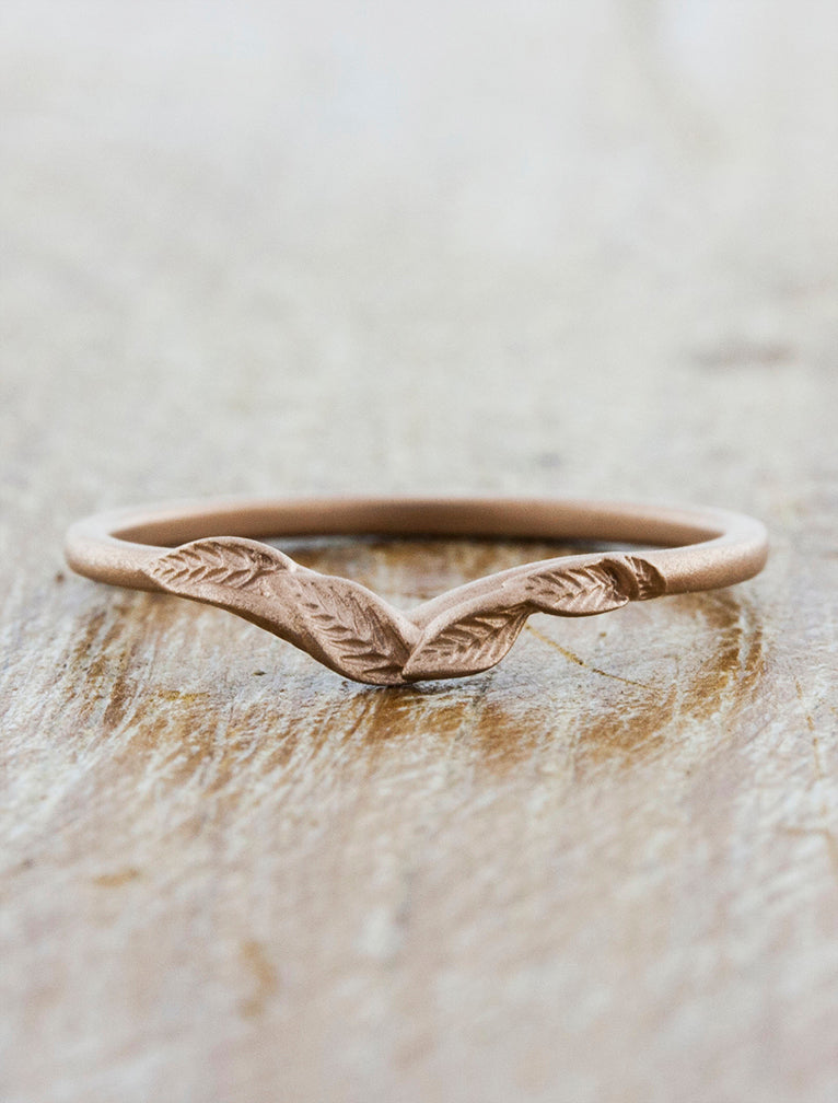 caption:Shown in 14k rose gold in sandblast finish