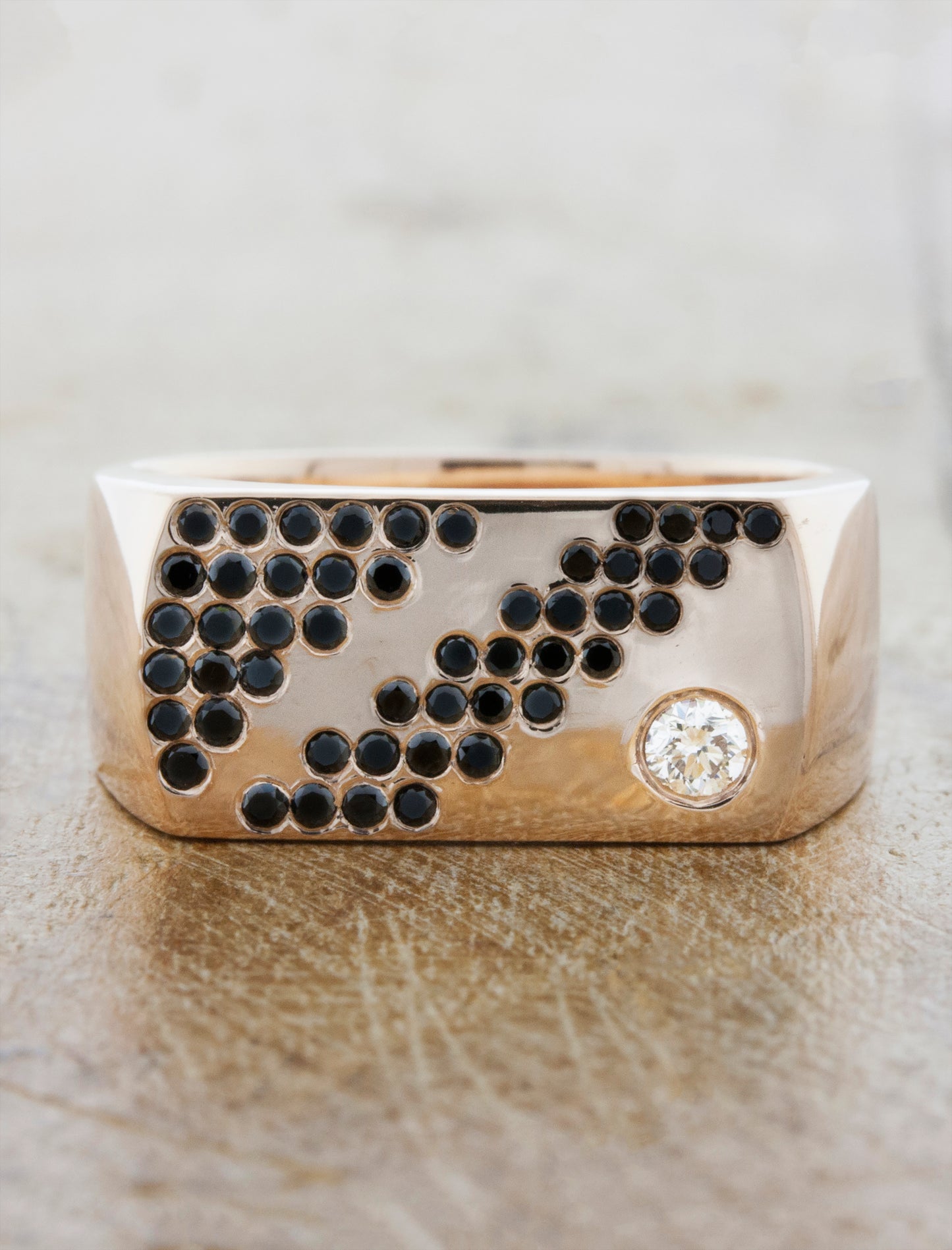 Black Diamond Men's Wedding Band