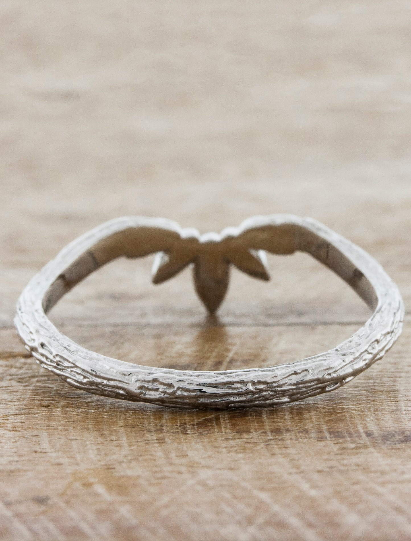 Nature Inspired Bark Textured Wedding Ring